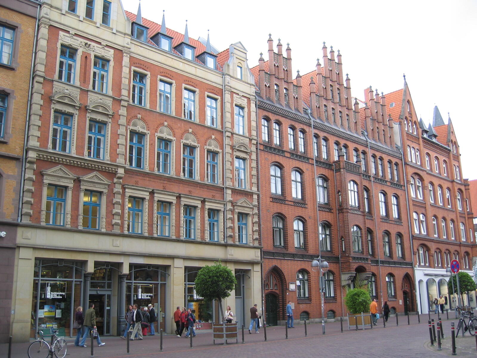 Brick façades with gables in Hanover’s Old Town