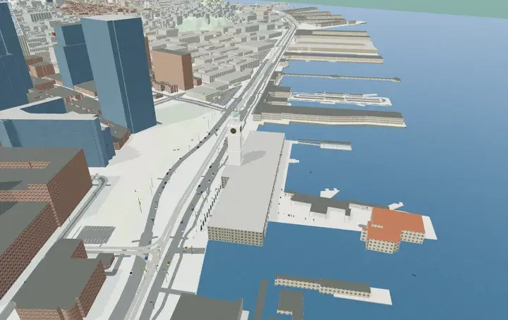 Static 3D preview of San Francisco in illustrative clear weather.